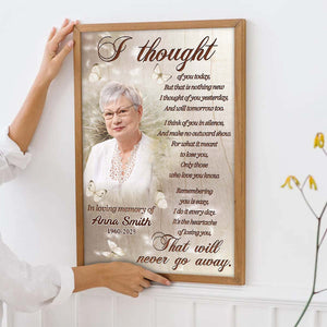 Custom Photo I Thought Of You Today - Personalized Customized Canvas