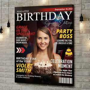 Custom Birthday Magazine Cover, Custom Gift for Best Friend, Bestie Gifts, Gift for Her, Best Friend Custom Birthday Magazine