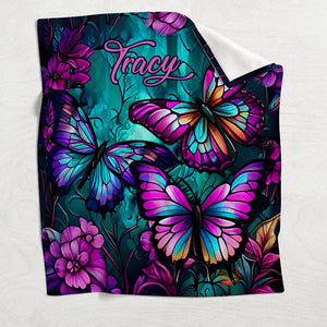Beautiful Butterflies - Personalized Butterfly Blanket