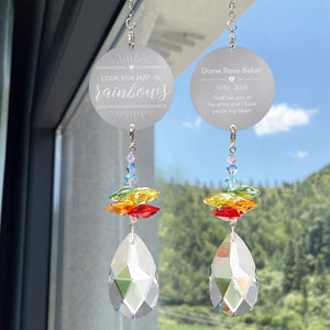 Look For Me In Rainbows Personalized Memorial Rainbow Suncatcher