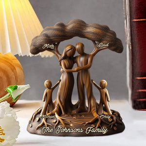 To Us You're The World - Personalized Family Custom Shaped Acrylic Plaque