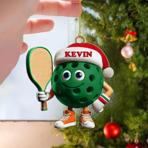 Custom Name Pickleball Ornament, Pickleball Lover Christmas Gift