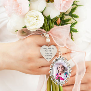Personalized Photo Charm for Bridal Memorial Bouquet Charm Pendant