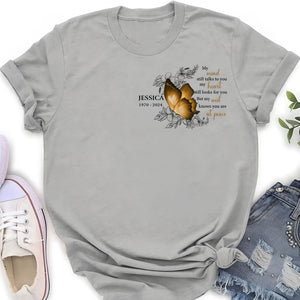Personalized Butterfly Memorial T Shirt - Mother's Day Gift