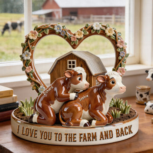 Personalized Cow Couple Farm Acrylic Plaque – Gifts For Couple