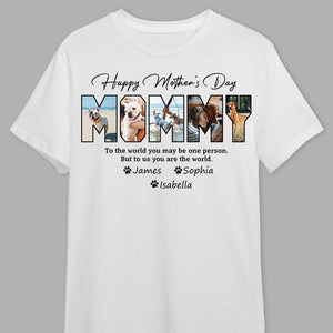 Custom Photo Happy Mother's Day To Dog Mom - Personalized T shirt