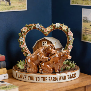 Personalized Cow Couple Farm Acrylic Plaque – Gifts For Couple