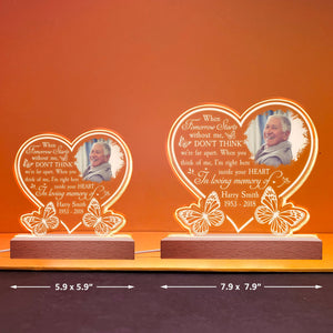 I'm Right Here Inside Your Heart - Personalized Photo Acrylic Block LED Night Light