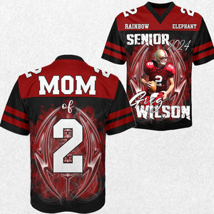 Personalized Custom Photo Football Jersey Shirt For Football Family Game Day T-Shirt