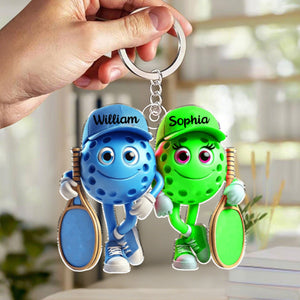 Sporty Couple Keychain- Personalized Keychain