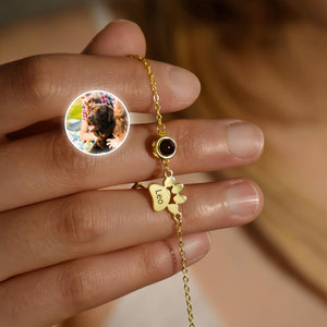 Personalized Pet Name Bracelet with Photo,Projection Bracelet for Pet Lover Gift