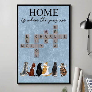Home Is Where The Paws Are - Personalized Crossword Puzzle Canvas Dog Lover Gifts