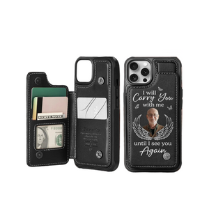 I’ll See You In My Dreams Until Then - Memorial Personalized Leather Flip Wallet Phone Case