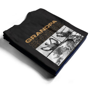 Custom Photo B&W Personalized T Shirt Gift For Father, Grandpa