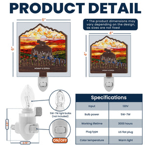 Mama Bear - Personalized Wood And Acrylic Night Light