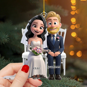 Wedding Couple Acrylic Ornament- Personalized Gifts For Couple