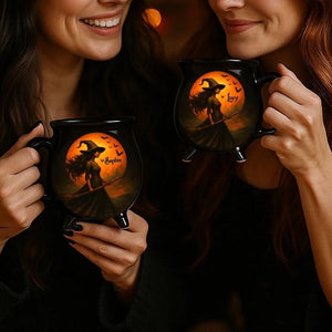 Witching You A Wicked Brew - Personalized Halloween Witch Cauldron Mug