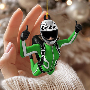 Skydiving Girl, Skydiving Boy Personalized Ornament, Christmas Gift For Skydiving Lovers