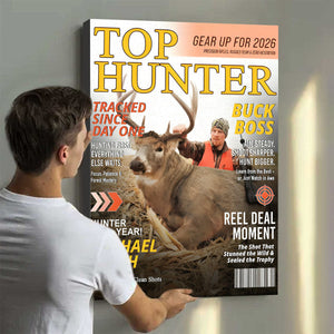 Custom Hunting Magazine Cover, Personalized Hunting Gifts for Men, Deer Hunting Gifts for Him, Hunting Dad Gift, Funny Hunter Gift for Outdoorsman
