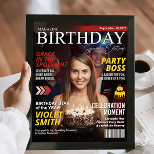 Custom Birthday Magazine Cover, Custom Gift for Best Friend, Bestie Gifts, Gift for Her, Best Friend Custom Birthday Magazine