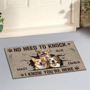 I Know You Are Here - Personalized Custom Doormat Gift For Pet Owners, Pet Lovers