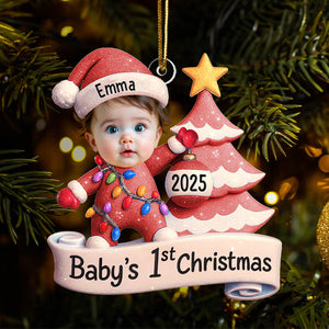 Baby's First Christmas - Personalized Custom Photo Acrylic Ornament