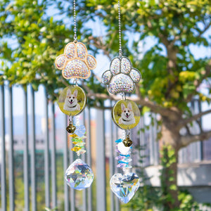 Personalized Photo Crystal Pet Souvenir Light Trap Sun Catcher Memorial Dog/Cat Gift