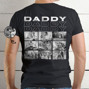 Custom Photo B&W Personalized T Shirt Gift For Father, Grandpa