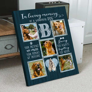 In Loving Memory - Dog Memorial Personalized Canvas Gift For Dog/Pet Lover