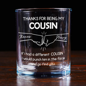 Personalized Whiskey Glass Gift for Brother - Thanks For Being My Brother
