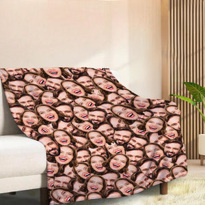 Personalized Custom Photo Face Blanket- Funny Face Gift