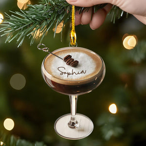 Personalized Espresso Martini Christmas Ornament,Cocktail Lover Gift