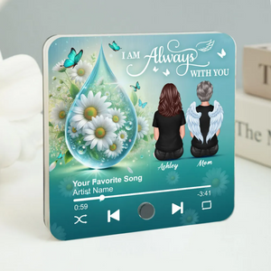 Realistic Teardop Family Members Memorial Personalized Music Fridge Magnet