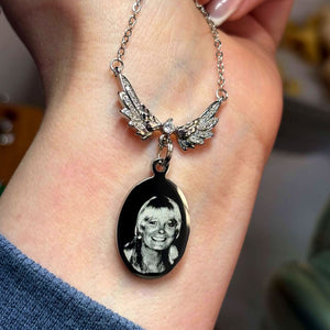 Personalized Photo Guardian Angel Necklace