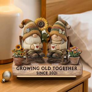 Couple Grow Old Together - Personalized Wooden Plaque - Perfect Valentine's Day Gift For Him, Gift For Her