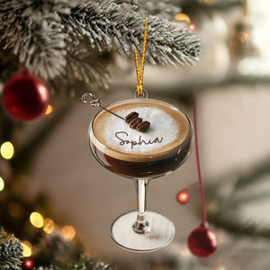 Personalized Espresso Martini Christmas Ornament,Cocktail Lover Gift