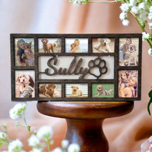 Personalized Name Paw Print Photo Frame