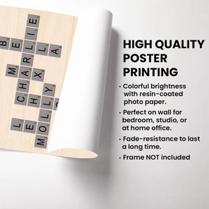 Home Is Where The Paws Are - Personalized Crossword Puzzle Canvas Dog Lover Gifts