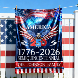 250 Years America Semiquincentennial Personalized Blanket