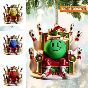 Personalized Bowling Acrylic Ornament Christmas Gift