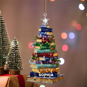 Christmas Book Tree Personalized Ornament