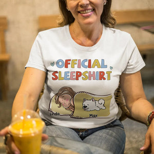 Sleeping Dog Sleepshirt - Personalized Custom Unisex T-shirt