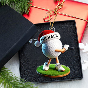 Custom Name Golf Ornament,Personalized Christmas Gift for Golf Lovers