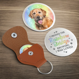 I Will Carry You - Memorial Personalized Photo Keychain Pocket Hug Gift For Pet Lovers