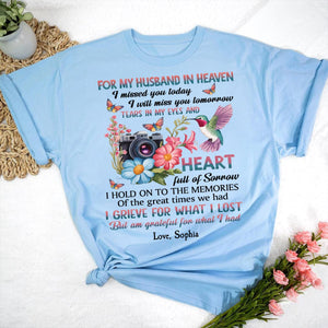 Missing You Every Day, Loving You Always - Memorial Personalized Pure Cotton T-Shirt