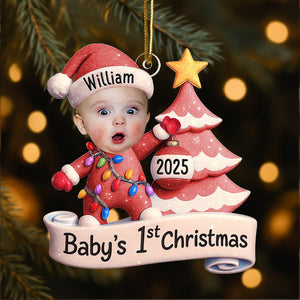 Baby's First Christmas - Personalized Custom Photo Acrylic Ornament