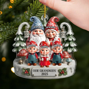 Together Home Feels More Magical - Personalized Acrylic Ornament Christmas Birthday Gifts For Grandma, Grandpa