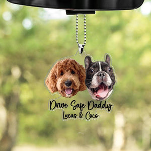 Hanging Dog Photo Personalized Acrylic Car Ornament Gift For Pet Lovers