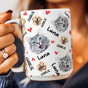 Pets Face And Name - Personalized Photo Mug Gift For Dog Lover Pet Lover