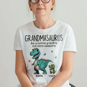 Grandmasaurus And Kids Dinosaurs Personalized T Shirt Gift for Grandma Mother